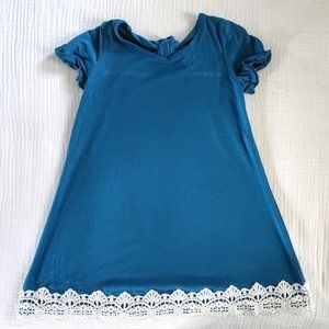 Ruffle Sleeve Lace Hem Top